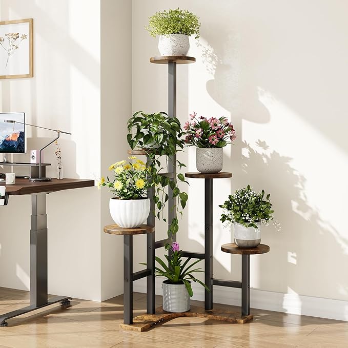 Corner Plant Stand Indoor, 6 Tiered Corner Plant Shelf Flower Stand - Image 6