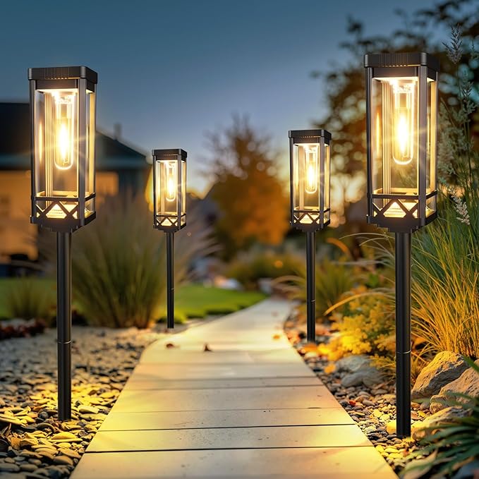 KOOPER Taller Solar Pathway Lights Outdoor, 12 Pack Upgraded Brighter Solar - Image 8