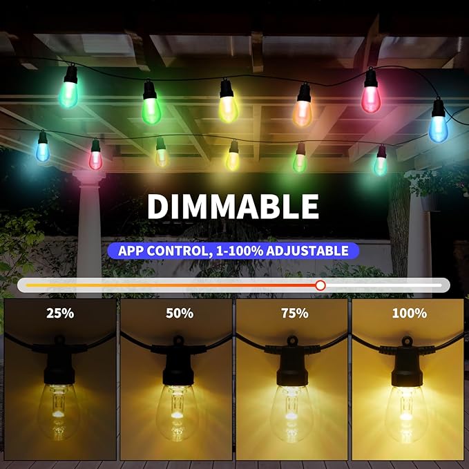 Outdoor String Lights 50FT, Outdoor Lights - Image 5
