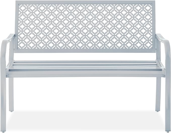 Best Choice Products Outdoor Bench 2-Person Metal Steel Benches Furniture by BestChoiceProducts