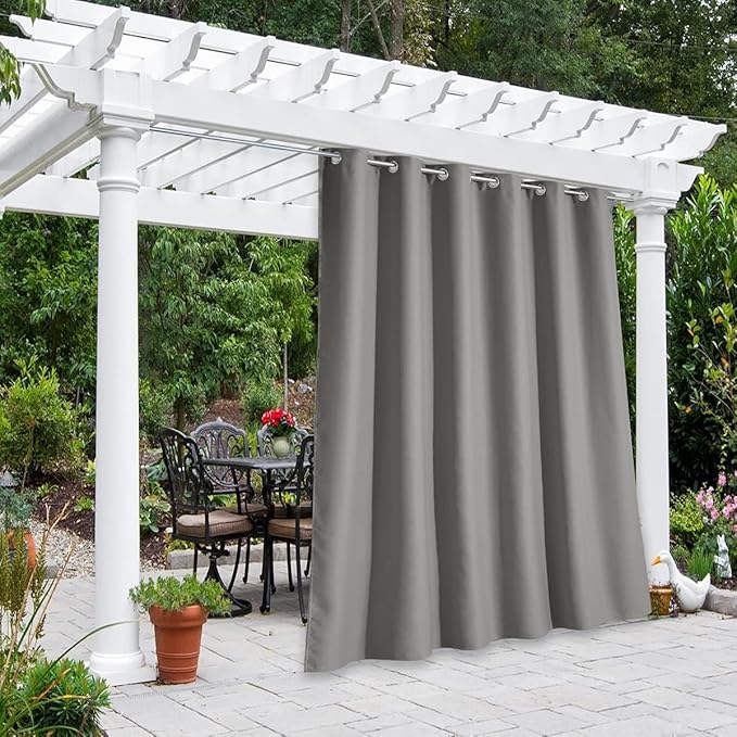 NICETOWN Room Darkning Bedroom Curtain W84 x L84, Stainless Steel Grommet Top by NICETOWN