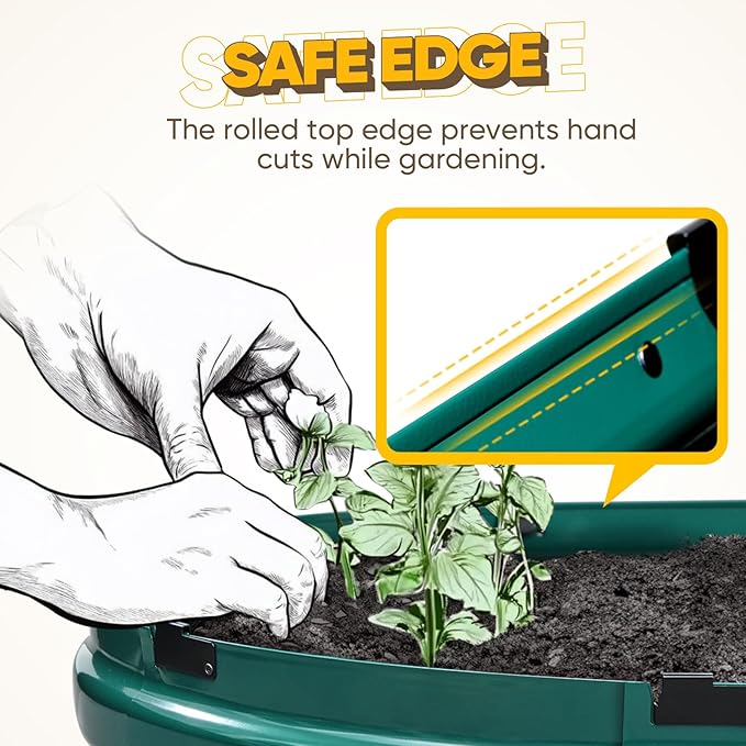KING BIRD Raised Garden Bed Kit 2025 Upgraded Quick-Setup Galvanized Planter - Image 7