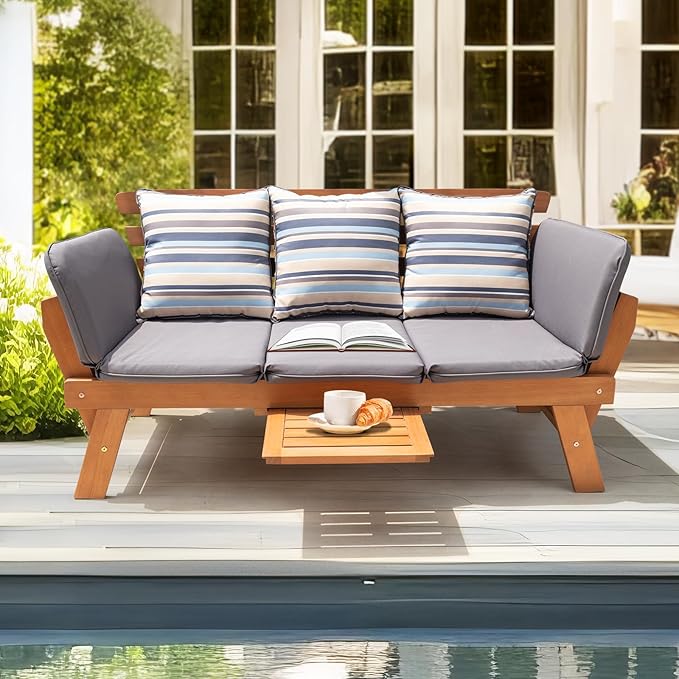 IDZO Amelie Outdoor Daybed Sofa: 750lbs Max Weight Support, Sleeper Chair - Image 3