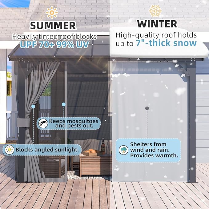 AECOJOY Wall Gazebo 12’ x 10’ - Image 2