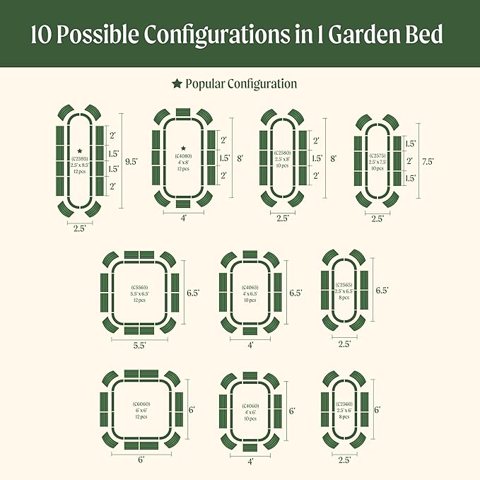 Vego garden 26" Extra Tall Raised Garden Bed Kits, 10 in 1 Modular Raised - Image 7