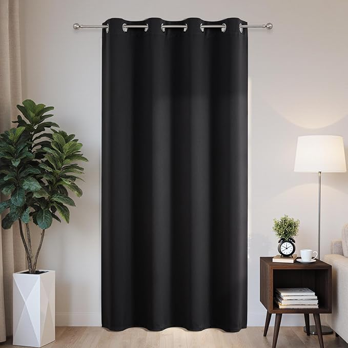 Joydeco Blackout Patio Sliding Door Curtains 108 Inches Long, Grommet Privacy by JOYDECO