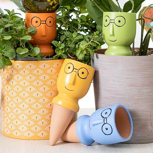 4 Pack Terracotta Watering Spikes, Vacation Self-Watering Planters Devices - Image 8