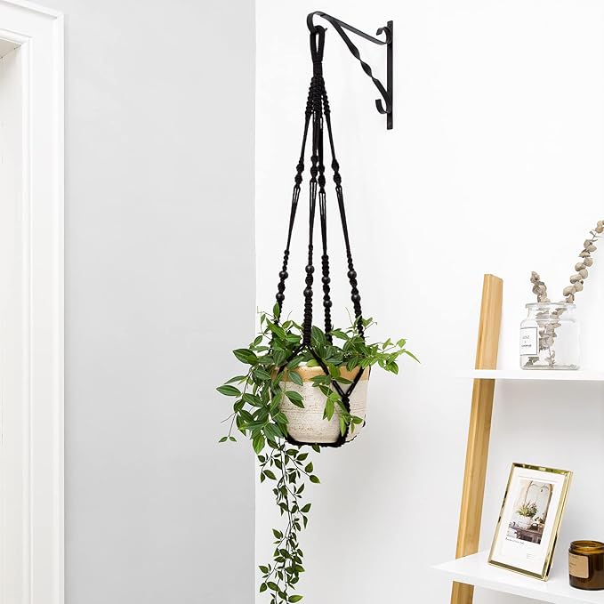 Mkono Macrame Plant Hanger Indoor Hanging Planter Basket - Image 3