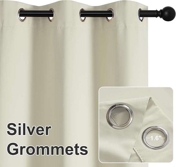 RYB HOME Outdoor Patio Curtains, Rustproof Grommet Window Covering Harsh - Image 4