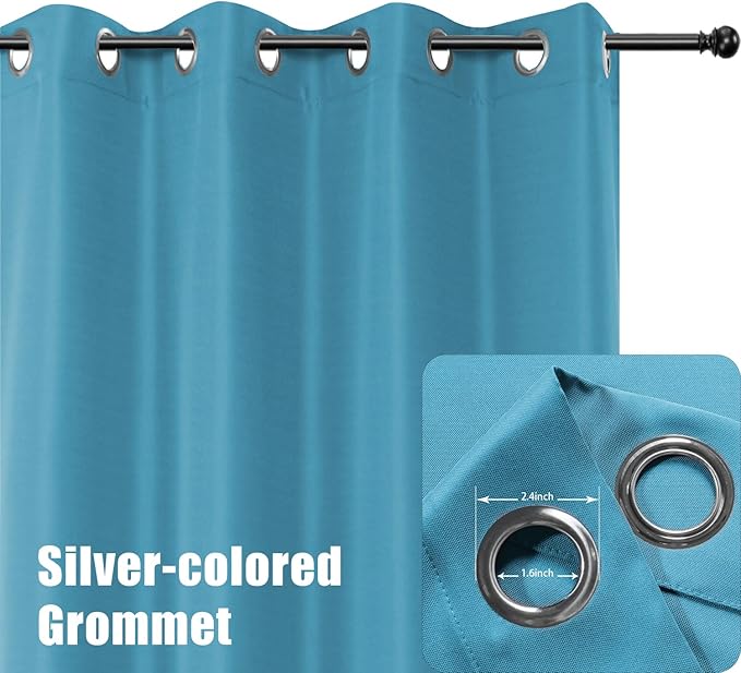 BONZER Outdoor Curtains for Patio Waterproof Thick Privacy Wide Grommet Light - Image 2