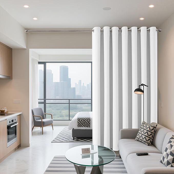 Joydeco Blackout Patio Sliding Door Curtains 72 Inches Long, Grommet Privacy - Image 2