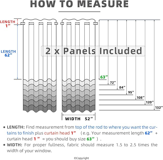 Outdoor Indoor Curtains W52 x L63 - Image 6
