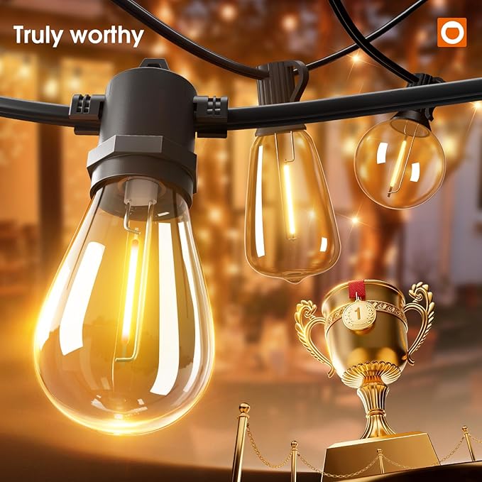 addlon 100FT LED Outdoor String Lights - Image 2
