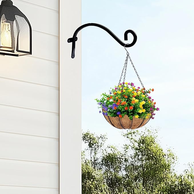 Hourleey 4 Pack Plant Hanger Outdoor, 8 Inch Heavy-Duty Hanging Plant Hook - Image 3