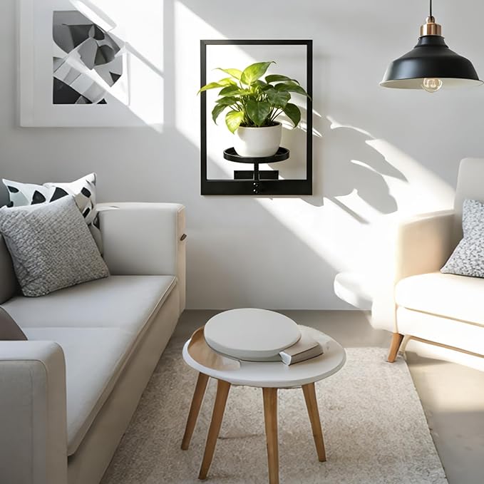 Wall Hanging Plant Stands Planter Shelves, Indoor Outdoor Window Plant Hanger - Image 6