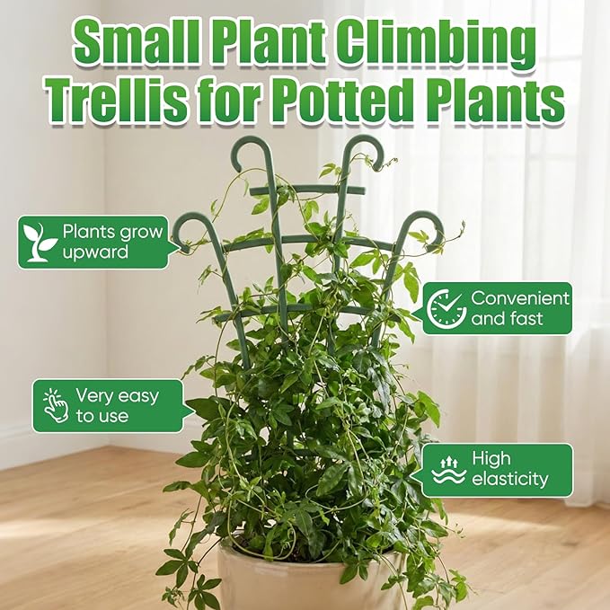 6PCS Plant Support Stakes, Stackable Plant Trellis - Image 3