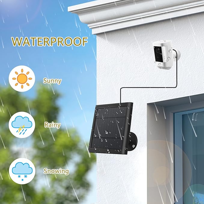 2 Pack - Solar Panel for Ring Security Camera Spotlight Cam Plus/Pro Stick Up - Image 3