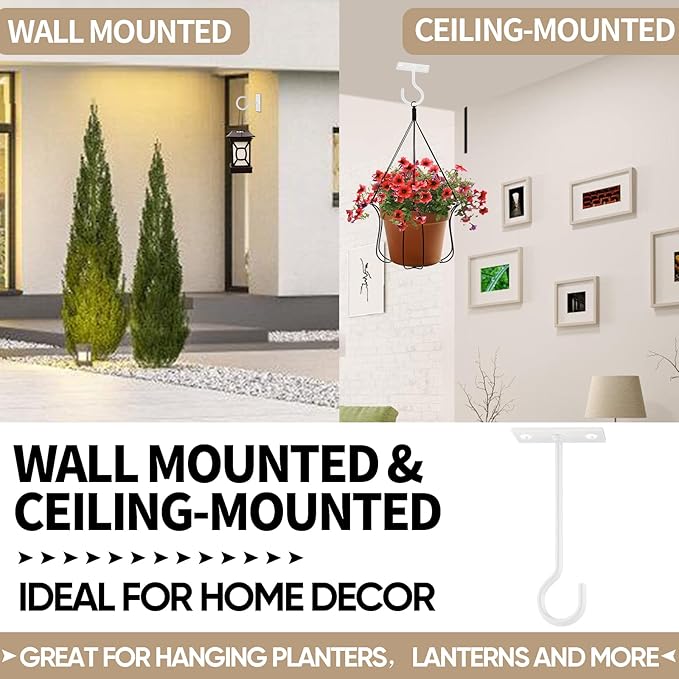 Plant Hooks for Hanging Plant Bracket 6inch Metal Plant Hanger Decorative - Image 4