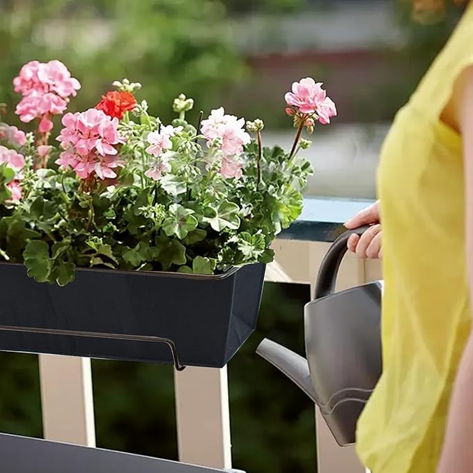 2PCS 30Inch Rectangle Window Box Liner Felt Planter Basket Liner Insert Black - Image 6