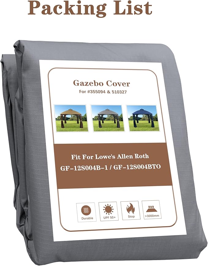 SCOCANOPY Replacement Top for The Lowe's Gazebo Model #GF-12S004B-1 / - Image 6