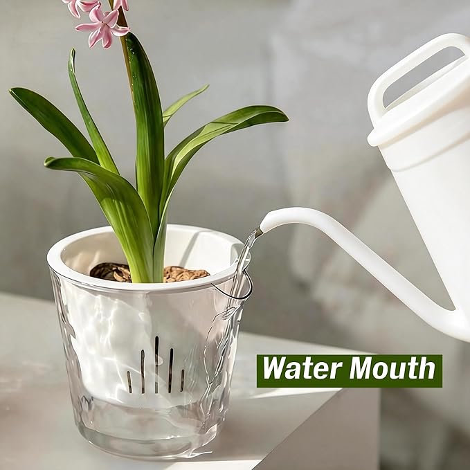 InmeRun Plant Pots Indoor Plastic Flower Pots Outdoor 5 inch Set of 6 Pack - Image 3