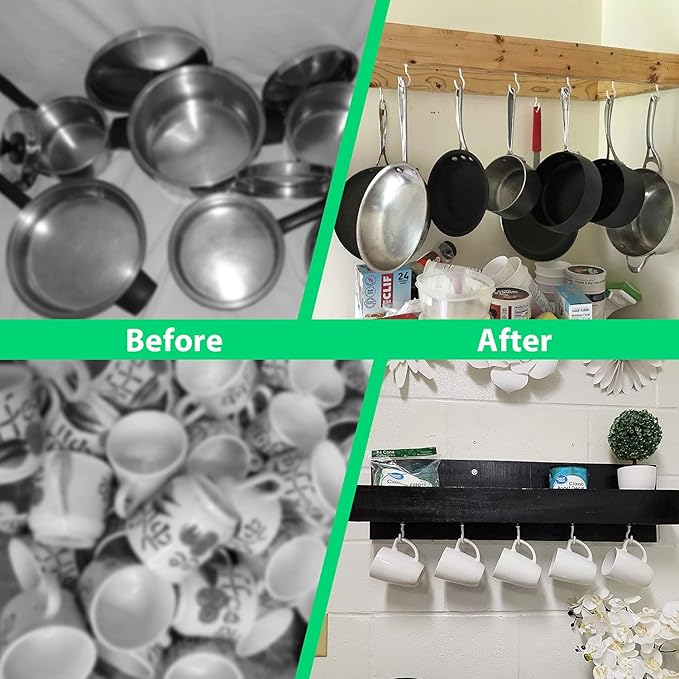 30 Pcs Ceiling Hooks for Hanging Plants, Utensils and Lights, 1-1/4 inch Vinyl - Image 6