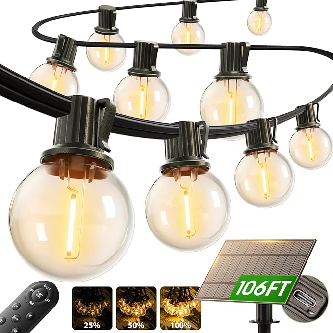 addlon 100FT Solar String Lights Outdoor by addlon