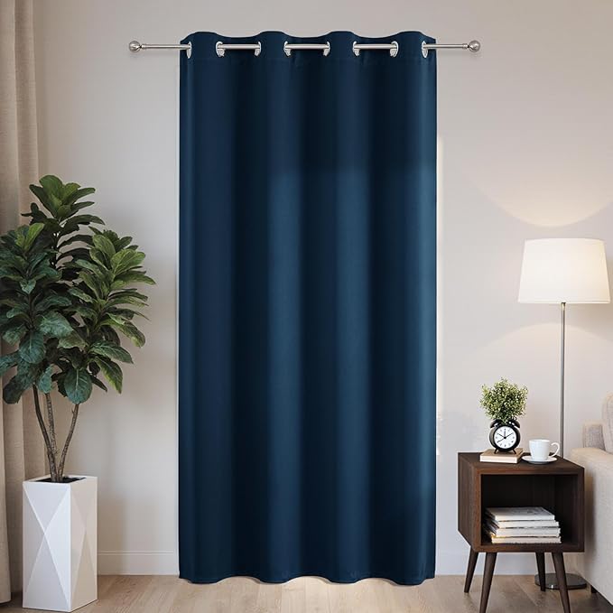 Joydeco Blackout Patio Sliding Door Curtains 84 Inches Long, Grommet Privacy by JOYDECO