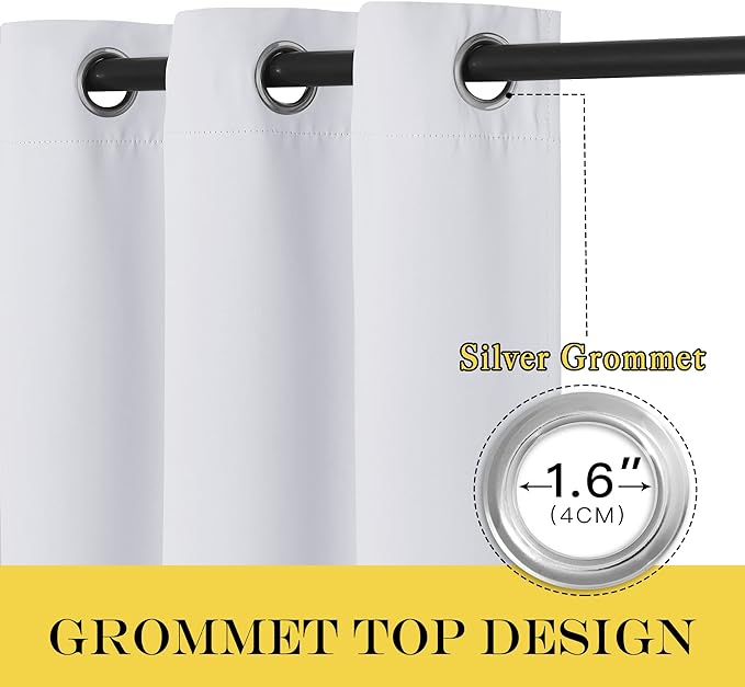 NICETOWN Grommet Top Thermal Insulated Solid Room Darkening Curtain / Drape - Image 3