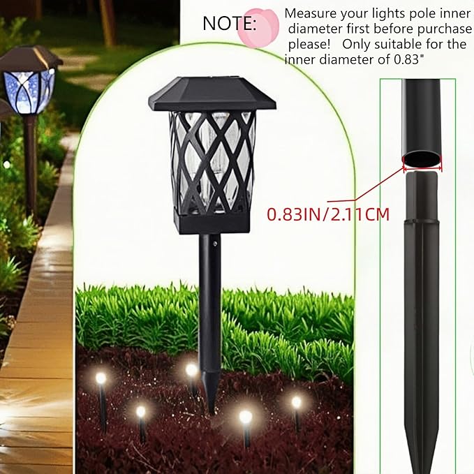 8.25" Reinforced ABS Plastic Solar Ground Spikes - Image 3