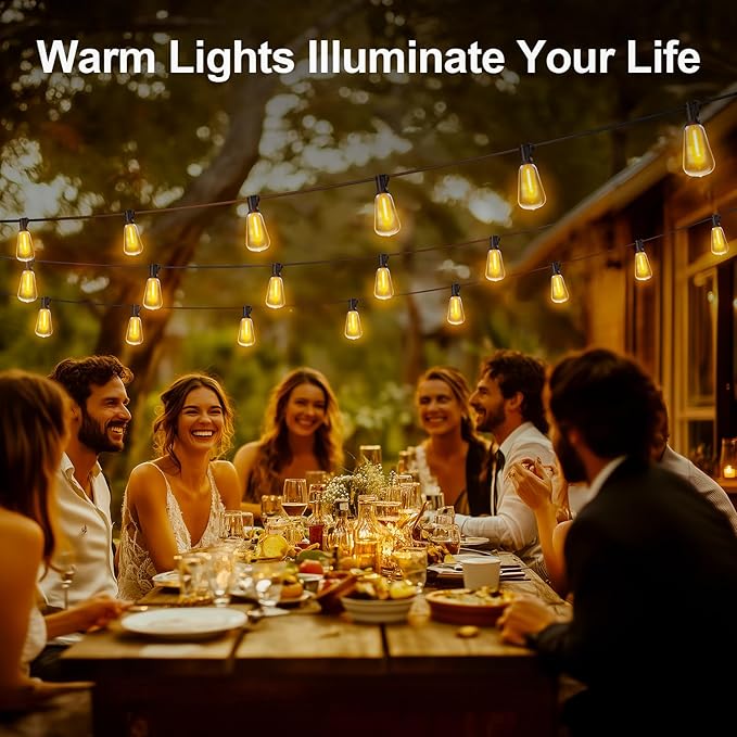 Outdoor String Led Patio Lights - 200Ft 60M Outside Waterproof Light ST38 - Image 5