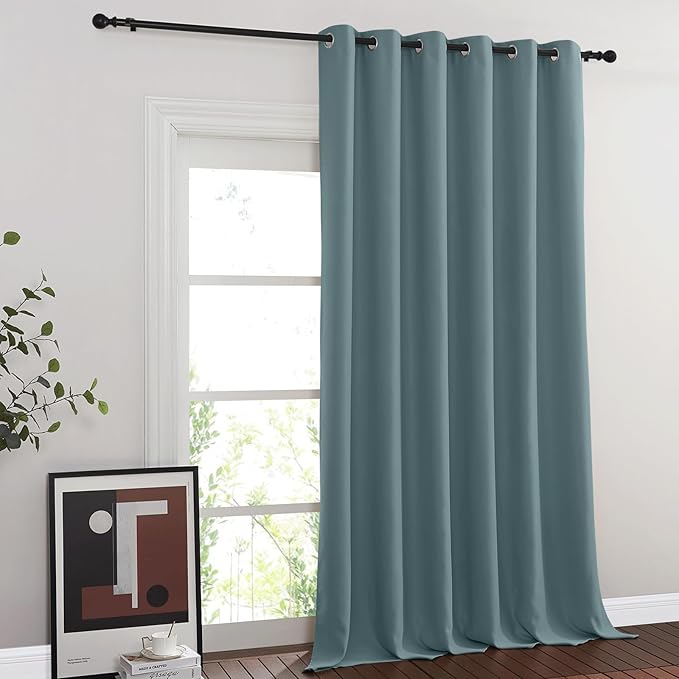 NICETOWN Room Divider Curtain 132 Inches Long, Wide Blackout Sliding Door by NICETOWN