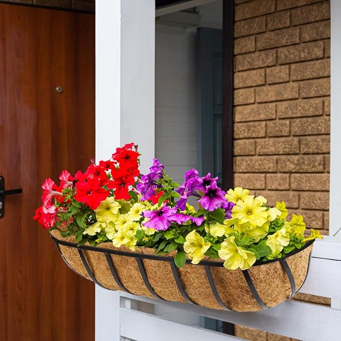 8 Pack 24 Inch Window Deck Railing Planter Boxes - Image 7