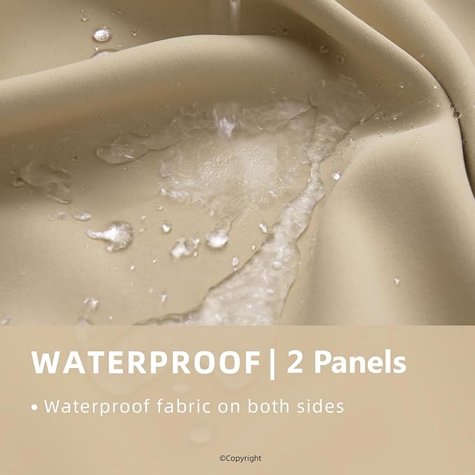 Waterproof Outdoor Curtain W52 x L63 - Image 2