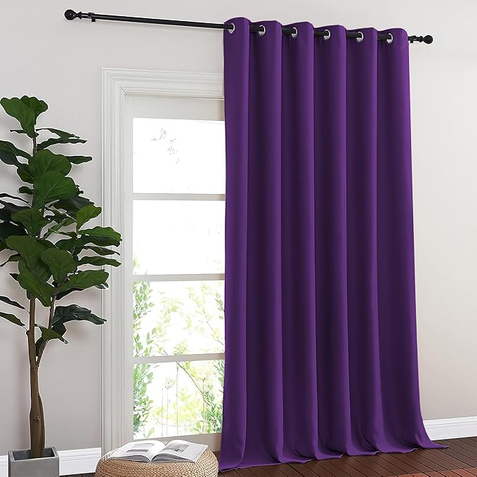 NICETOWN Blackout Sliding Glass Door Curtains, Room Darkening Thermal Insulated - Image 8