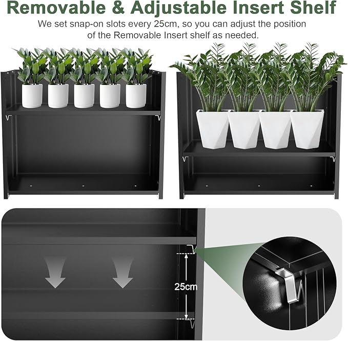 Tall Metal Planter Box for Outdoor Plants 38" L x 13" W x 30", Heavy Duty Steel - Image 4