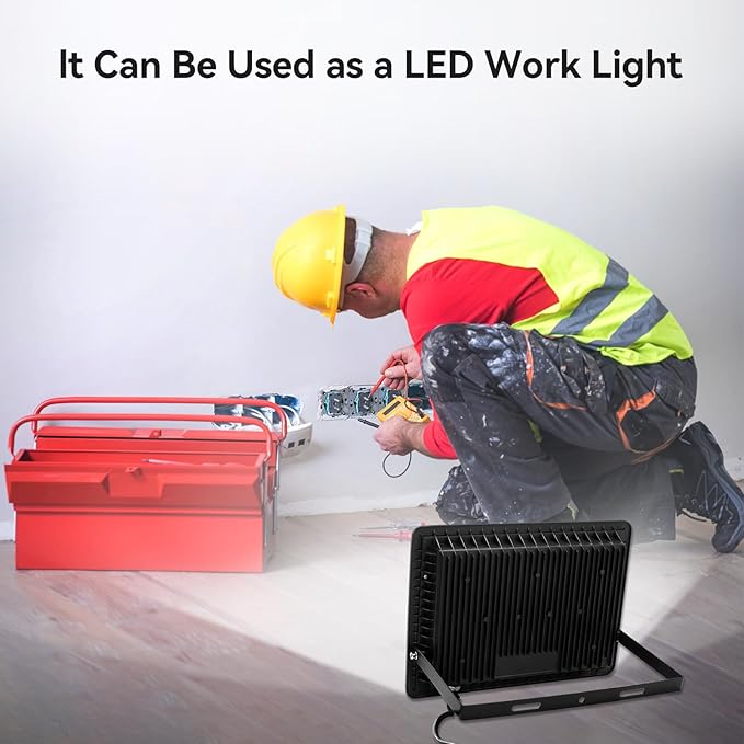 4Pack-100W LED Flood Light Outdoor, 11000lm LED Work Light - Image 5