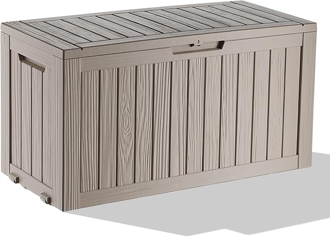 EasyUp 90 Gallon Outdoor Deck Box Waterproof, UV Resistant Resin Outdoor by EASYUP