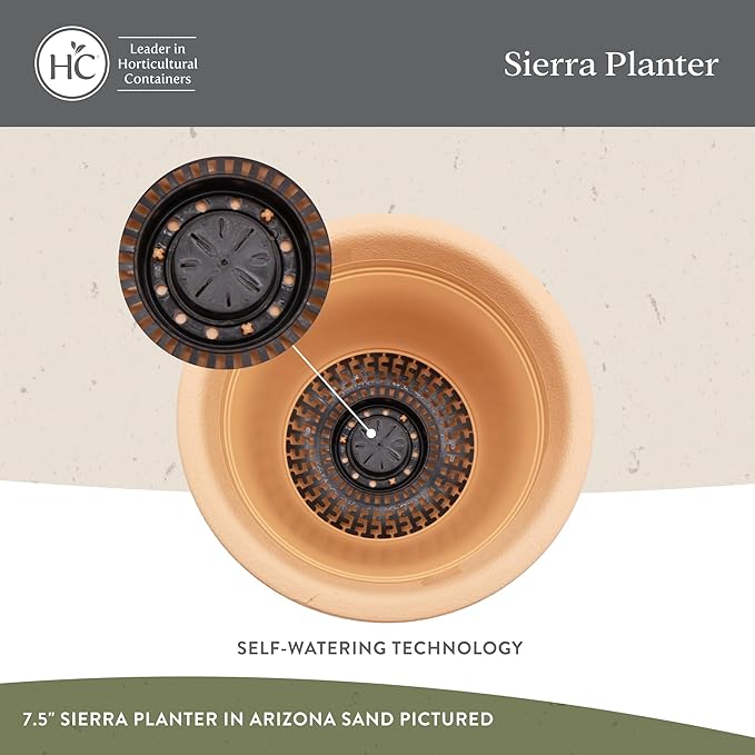 The HC Companies Sierra Round Self-Watering Pot - Image 4