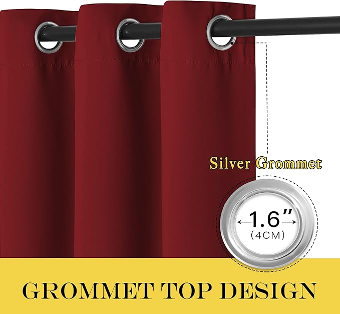 NICETOWN Blackout Drapery Curtain Panel 90 inches Long - Image 6
