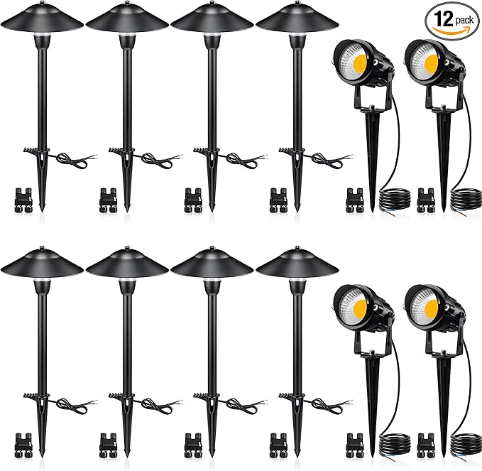 SUNVIE LED Low Voltage Landscape Lighting 12V Landscape Lighting Kit by SUNVIE