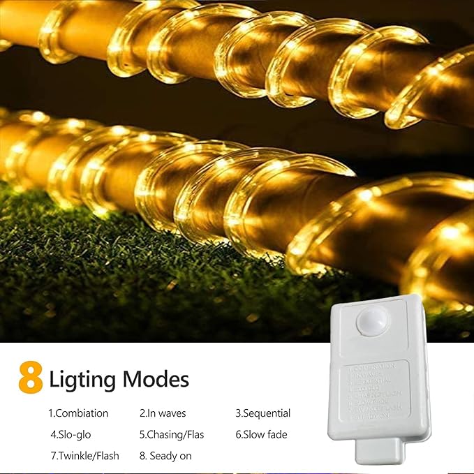 200ft LED Rope Lights Outdoor, 1440 LED Flexible Tube Lights - Image 3