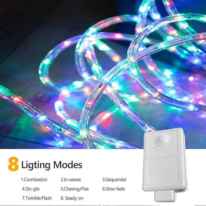 100ft LED Rope Lights Outdoor, 720 LED Connectable and Flexible Tube Lights - Image 3