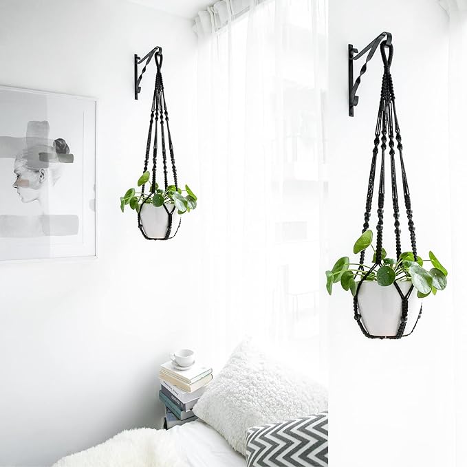 Mkono Macrame Plant Hanger Indoor Hanging Planter Basket - Image 3