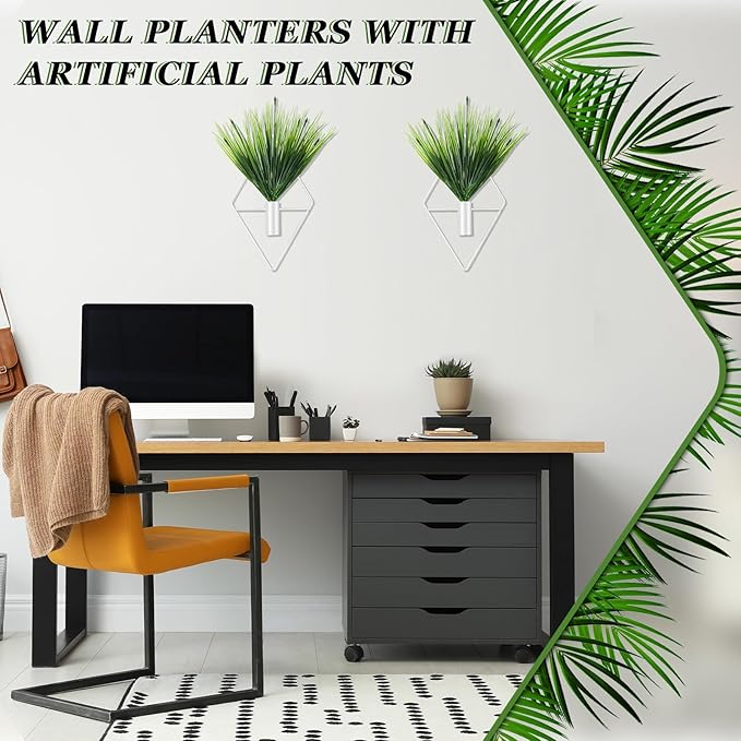 2 Pieces White Wall Decor Hanging Planters - Image 6
