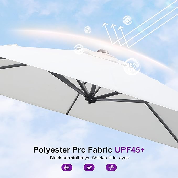 PURPLE LEAF 8' X 8' Patio Umbrella - Image 8