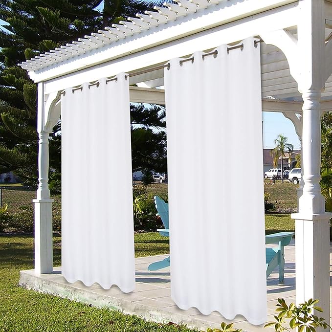 BONZER Outdoor Curtains for Patio Water Resistant Heavy Privacy Light Filtering - Image 7