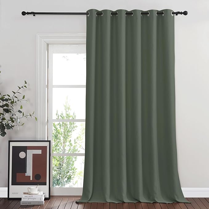 NICETOWN Blackout Curtain for Sliding Glass Door, Grommet Room Divider Curtain by NICETOWN
