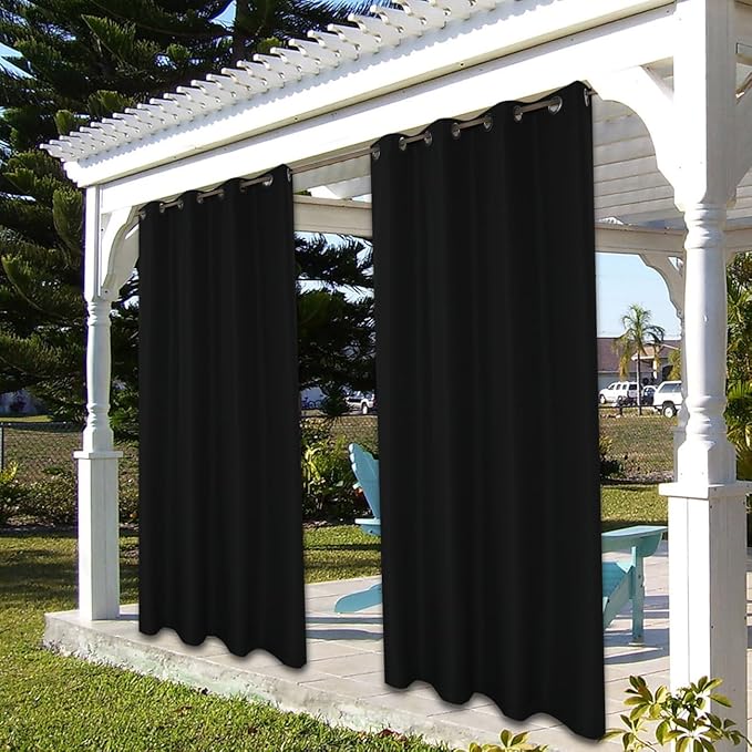 BONZER Outdoor Curtains for Patio Waterproof Thick Privacy Grommet Light - Image 7