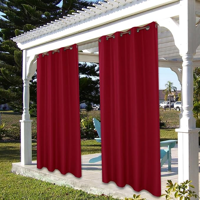 BONZER Outdoor Curtains for Patio Water Resistant Heavy Privacy Light Filtering - Image 7